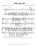 Here I Am, Lord — sheet music preview, arranged by Kay Bromert
