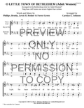 O Little Town Of Bethlehem — sheet music preview, arranged by Carolyn Johnson