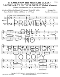 It Came Upon A Midnight Clear, O Come All Ye Faithful Medley — sheet music preview, arranged by Carolyn Johnson