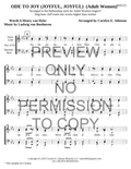 Ode To Joy* (Joyful, Joyful) — sheet music preview, arranged by Carolyn Johnson