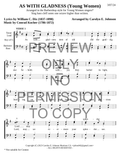 YW - As With Gladness — sheet music preview, arranged by Carolyn Johnson