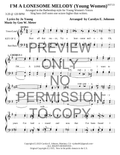 YW - I'm A Lonesome Melody — sheet music preview, arranged by Carolyn Johnson