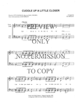 Cuddle Up A Little Closer — sheet music preview, arranged by Ed Hinkley