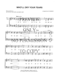 Who'll Dry Your Tears? — sheet music preview, arranged by Kay Bromert