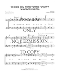 Who Do You Think You're Foolin'? — sheet music preview, arranged by Lynnell Diamond