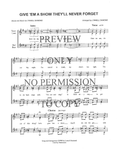Give 'Em A Show They'Ll Never Forget — sheet music preview, arranged by Lynnell Diamond