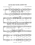 I'm The One You're Lookin' For — sheet music preview, arranged by Marie Johnson