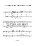 Let's Sing An Old Time Song — sheet music preview, arranged by Renee Craig