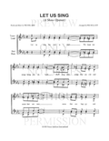 Let Us Sing (A Show Opener) — sheet music preview, arranged by Peg Millard