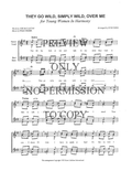 YW -They Go Wild, Simply Wild, Over Me — sheet music preview, arranged by June Berg