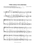 Three Carols For Christmas — sheet music preview, arranged by June Berg