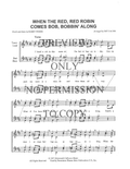 When the Red, Red Robin Comes Bob, Bobbin' Along — sheet music preview, arranged by Dot Calvin