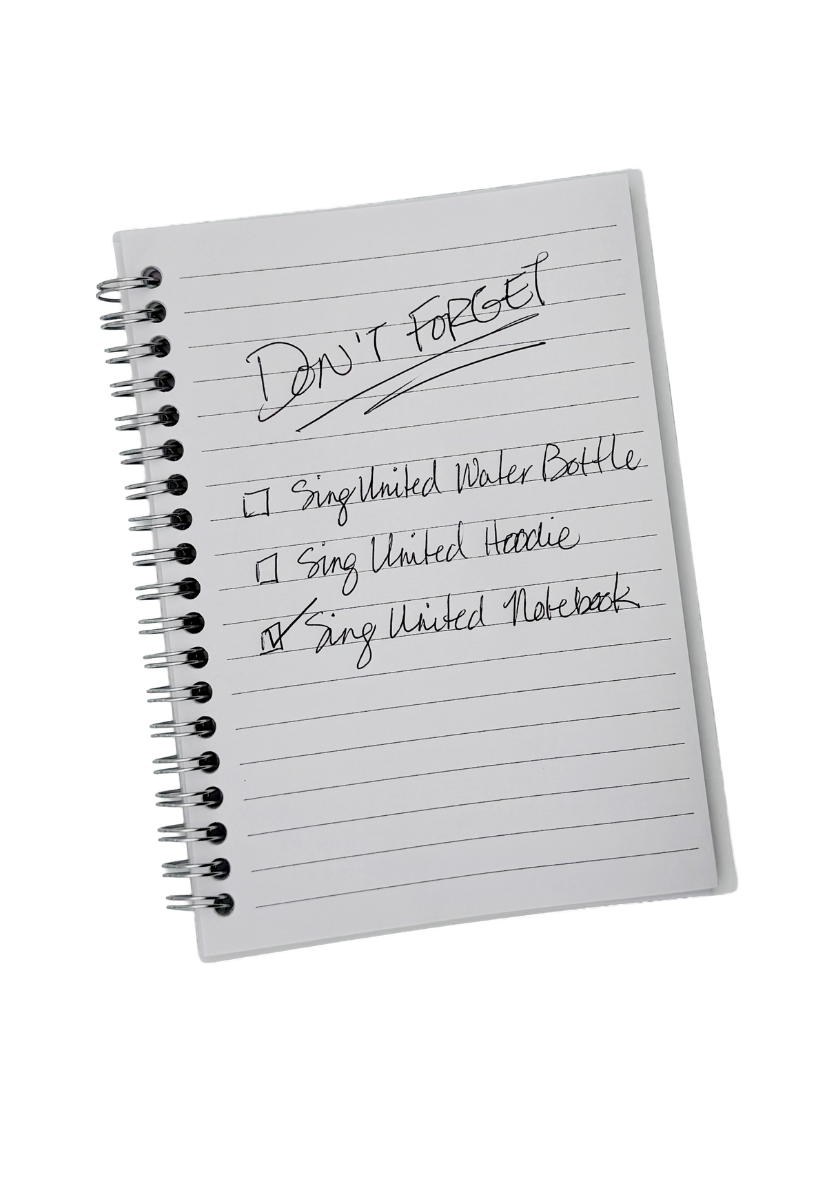 SingUnited 5x7 Spiral Notebook