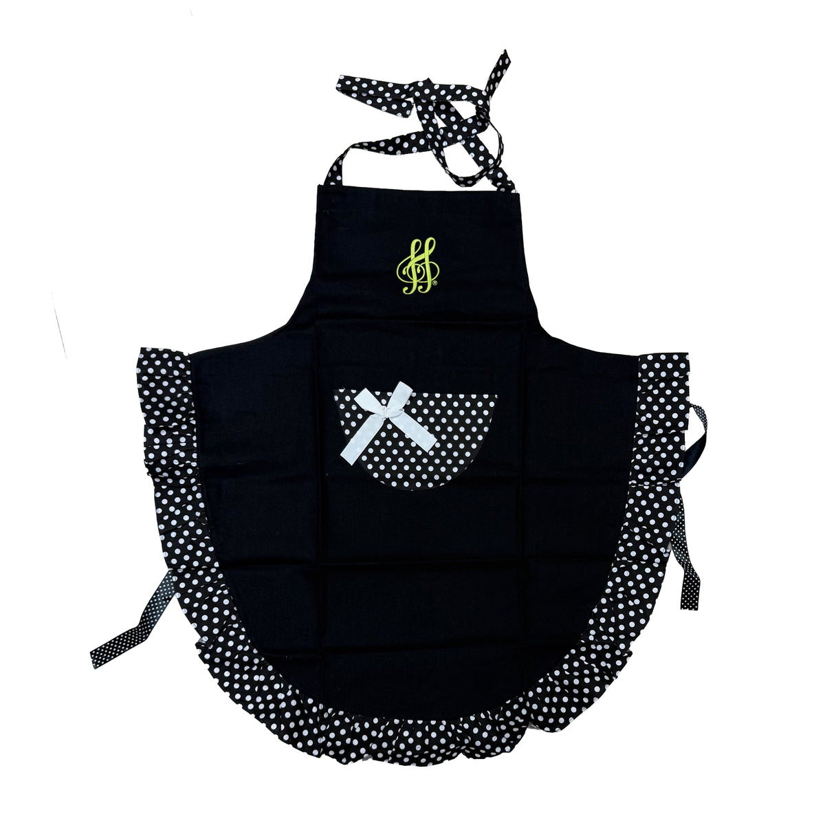 Sweet Adelines Black Apron Lime Green logo